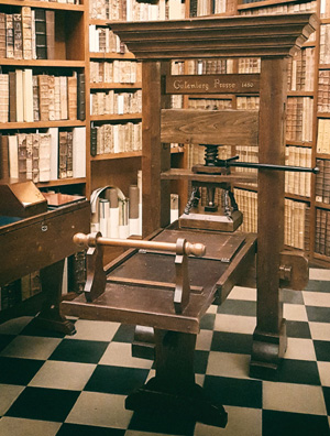 Copia del torchio di Gutenberg